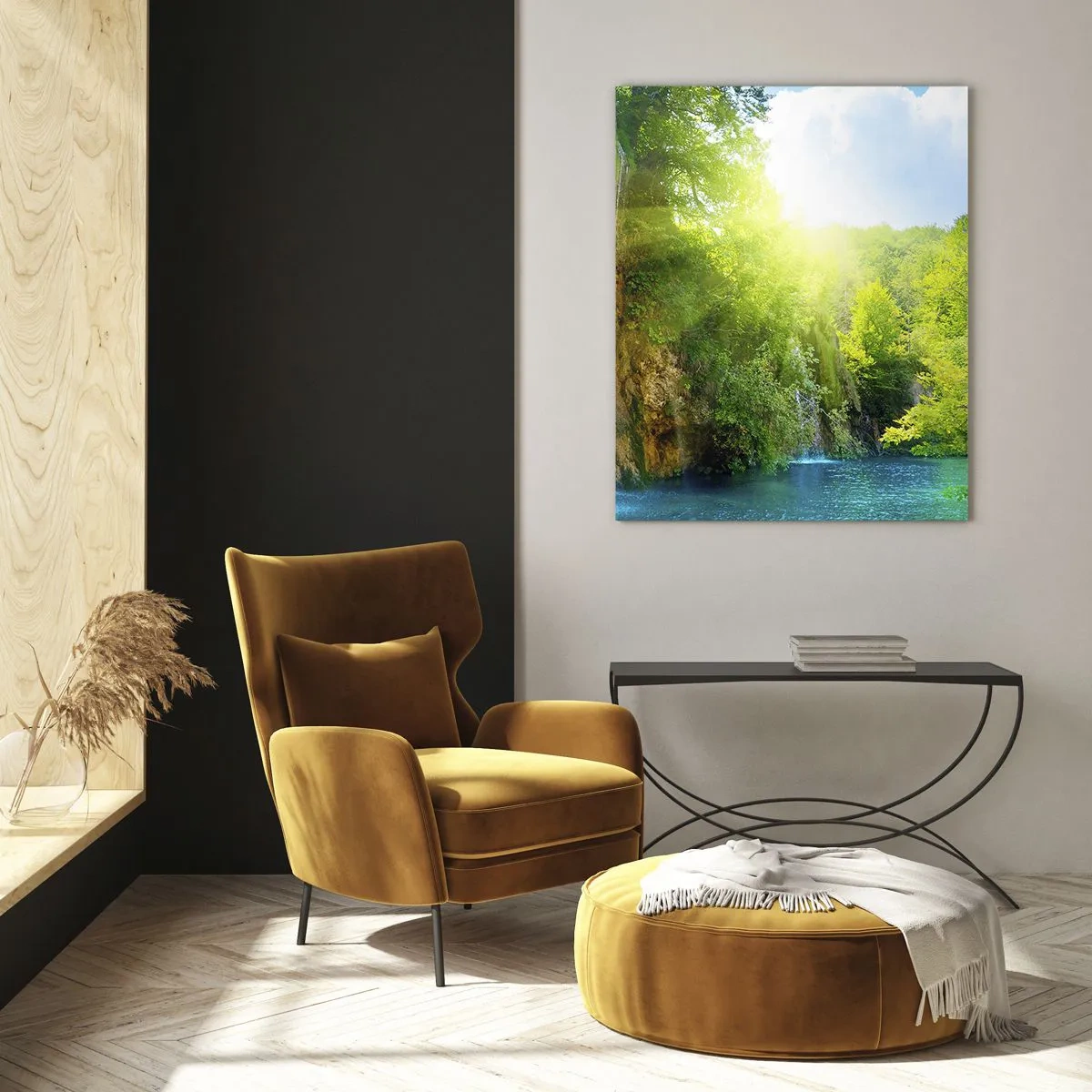 Glastavla - Bild på glas - Det måste vara Eden - 50x70 cm