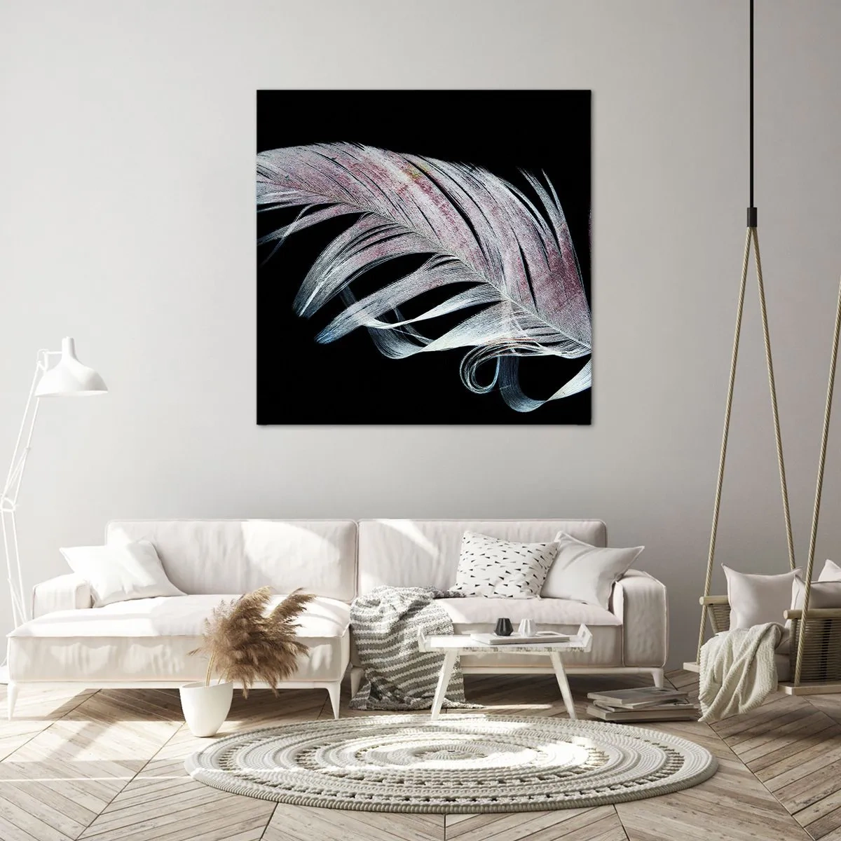 Canvastavla - Bild på duk - Tänk på smekning - 50x50 cm