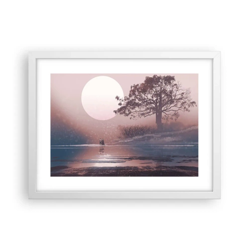 Affisch i vit ram - Nattens under - 40x30 cm