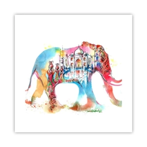 Affisch - Indien - kärlekens aura - 40x40 cm