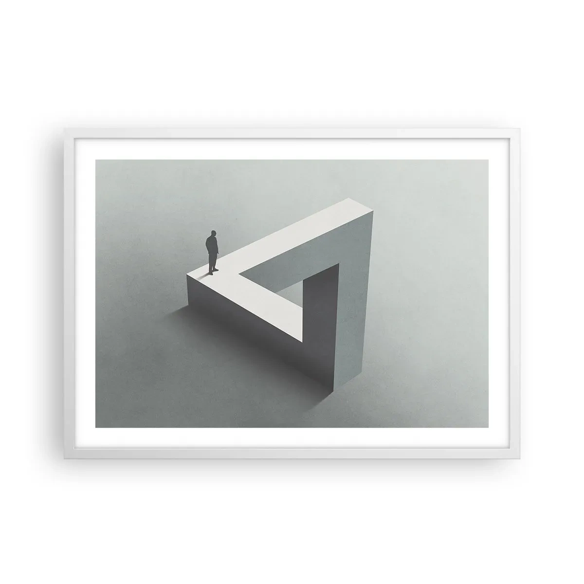 Affisch i vit ram - Och ändå möjligt - 70x50 cm