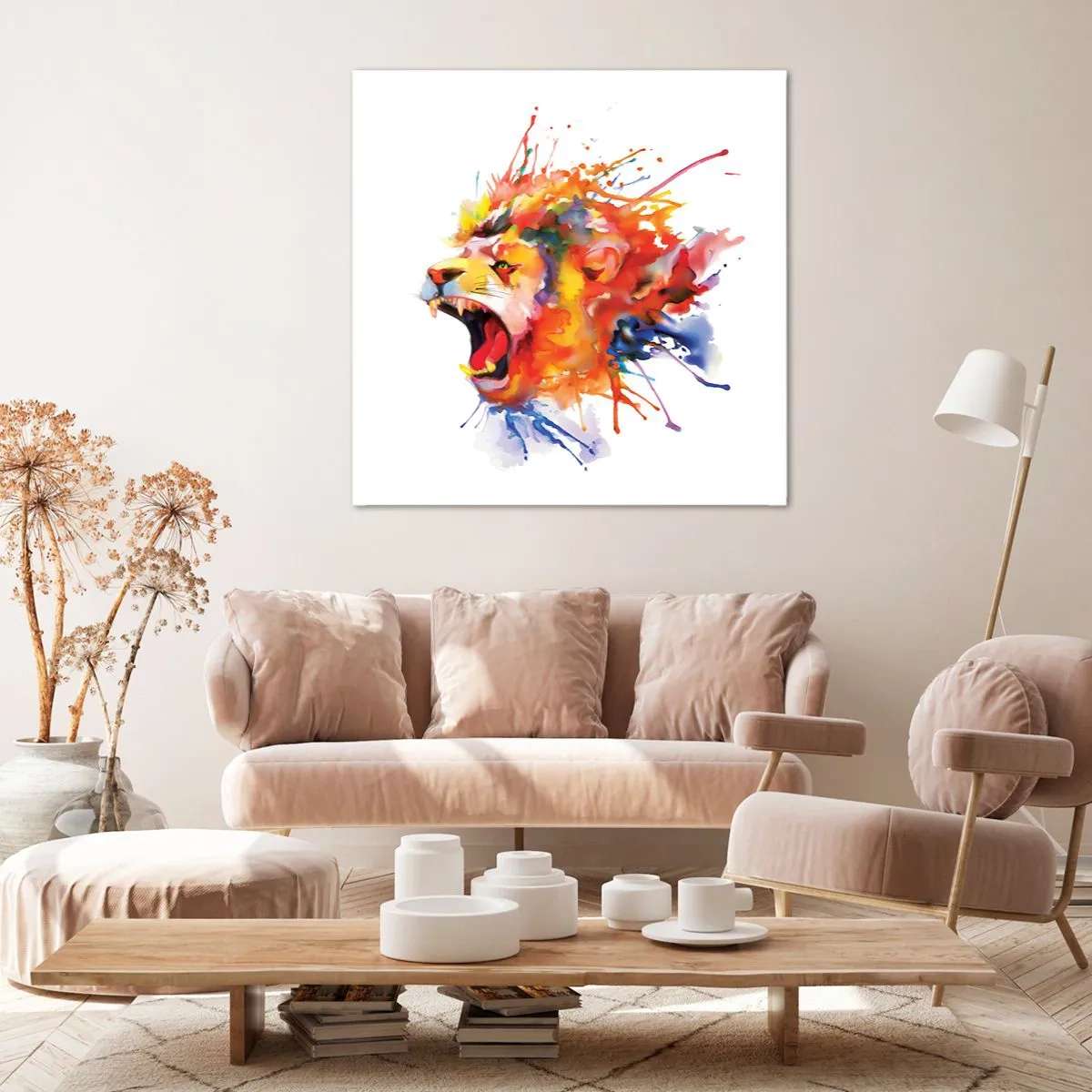 Canvastavla - Bild på duk - Explodera med ilska - 50x50 cm