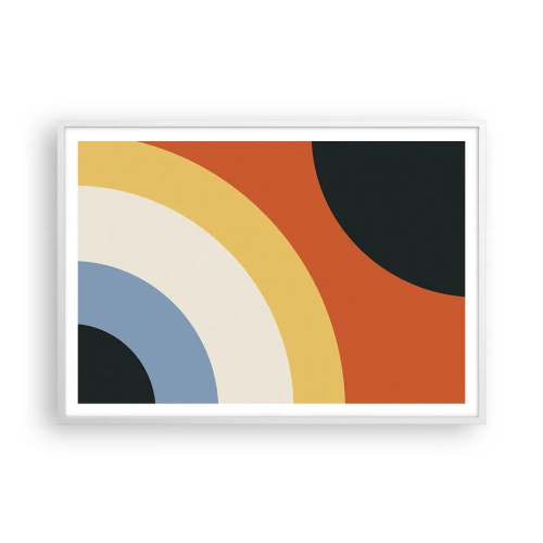 Affisch i vit ram - Mot varandra - 100x70 cm