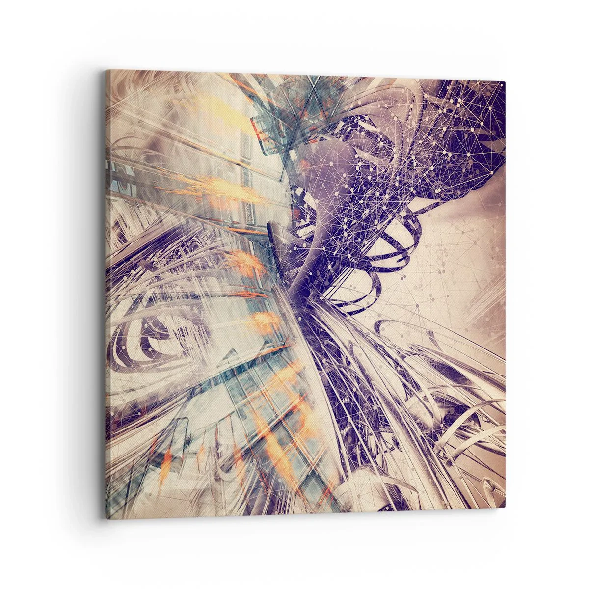 Canvastavla - Bild på duk - Med hög fart - 70x70 cm