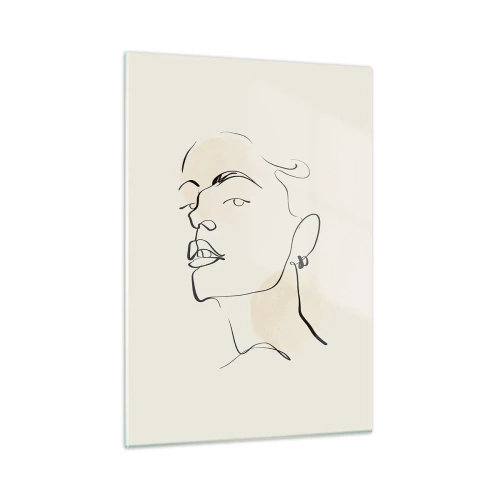 Glastavla - Bild på glas - Stolt blick - 50x70 cm