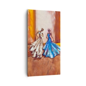 Canvastavla - Bild på duk - Prydlig duett - 55x100 cm