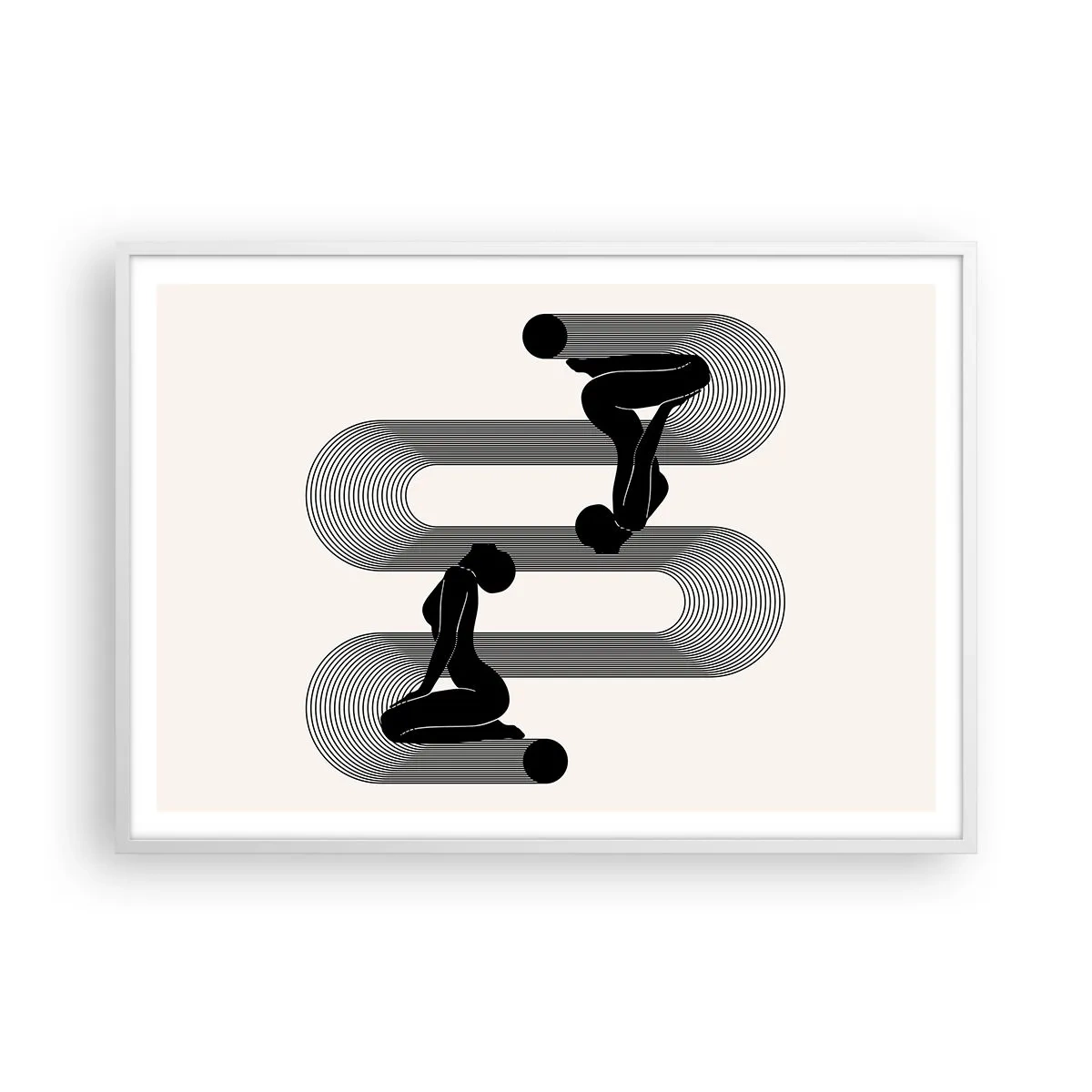 Affisch i vit ram - Sensuell symmetri - 100x70 cm