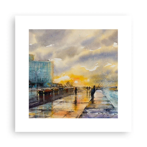 Affisch - Livet på stranden - 30x30 cm