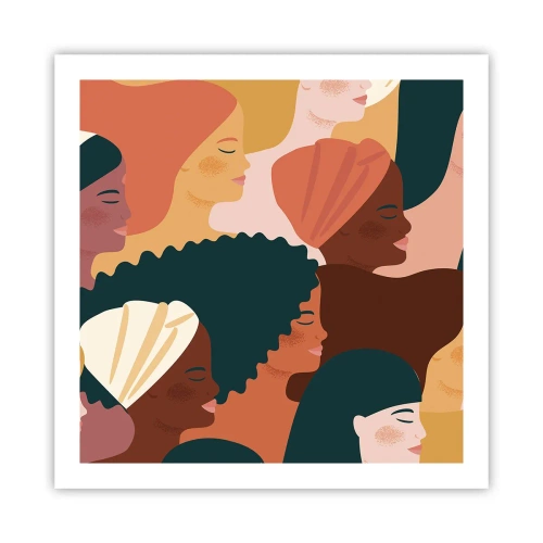 Affisch - Endast kvinnlighet - 60x60 cm