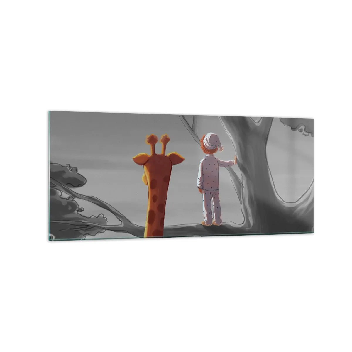 Glastavla - Bild på glas - Det händer på riktigt - 120x50 cm