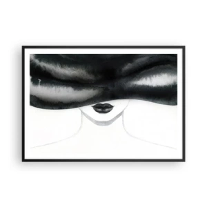 Affisch i svart ram - Sensuell hemlighet - 100x70 cm