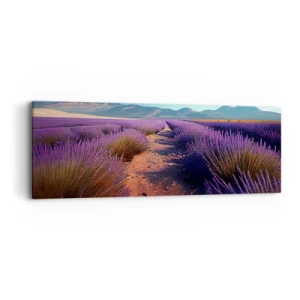 Canvastavla - Bild på duk - Doftande fält - 90x30 cm