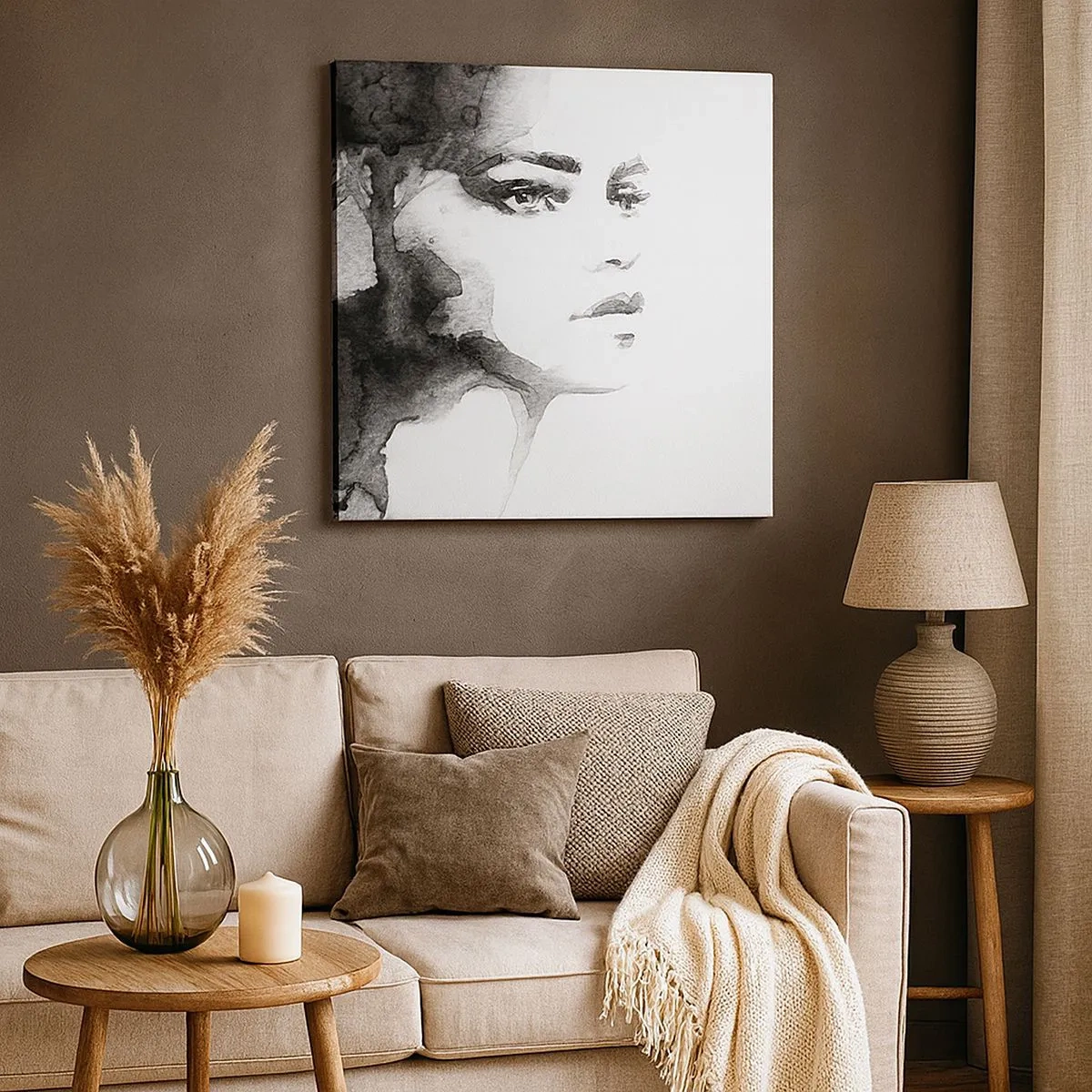 Canvastavla - Bild på duk - Skapad av hemlighet och dimma - 30x30 cm