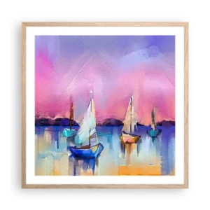 Affisch i ram av ljusek - Riktning: öppet vatten - 60x60 cm