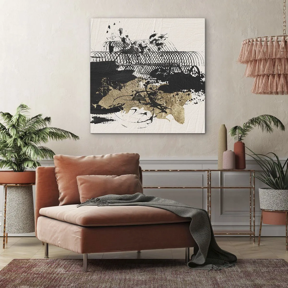 Canvastavla - Bild på duk - Komposition med passion - 70x70 cm