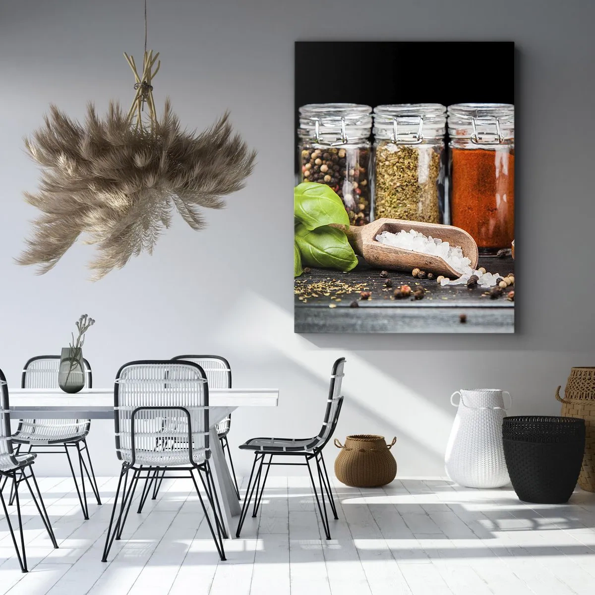 Canvastavla - Bild på duk - Så att livet har smak - 65x120 cm