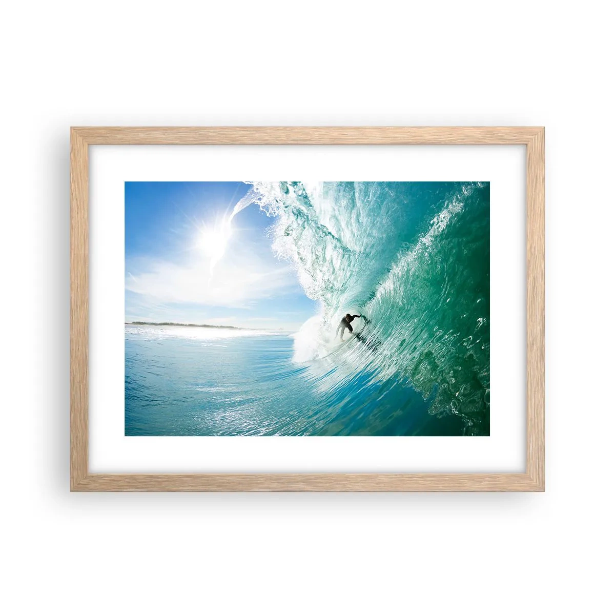 Affisch i ram av ljusek - Alltid på vågen - 40x30 cm