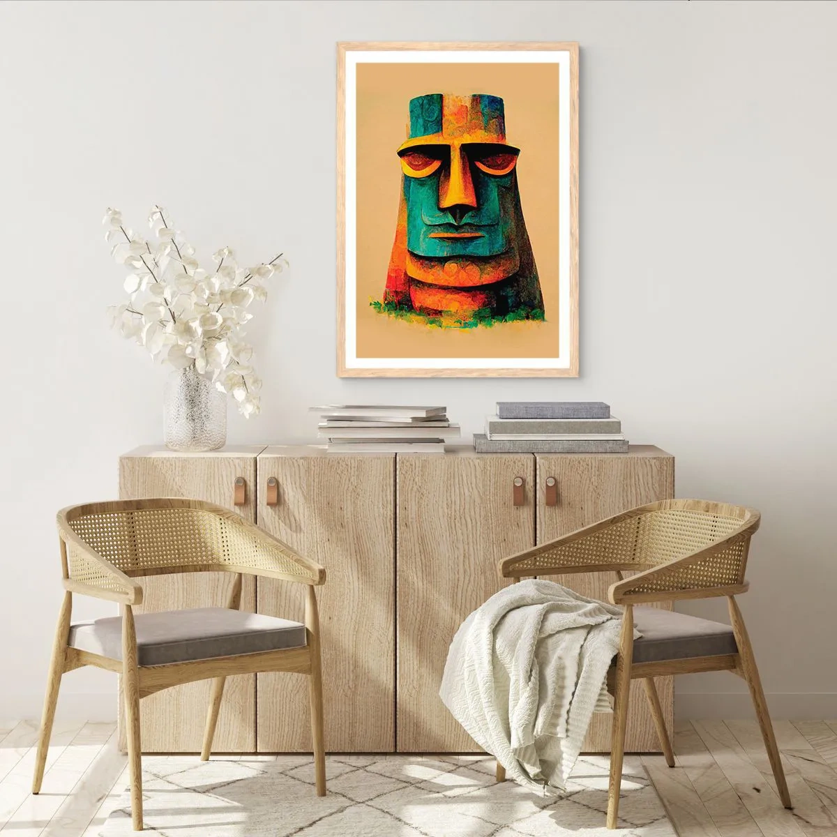 Affisch i ram av ljusek - Statylik, men ändå sympatisk - 70x100 cm