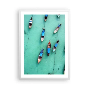 Affisch i vit ram - Under en glad väntan - 50x70 cm