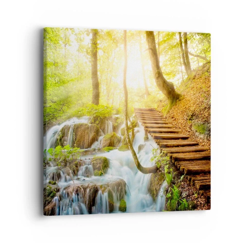 Canvastavla - Bild på duk - Efterlängtad svalka - 40x40 cm