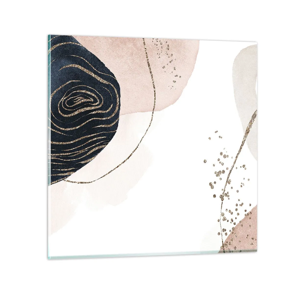 Glastavla - Bild på glas - Allt flyter - 50x50 cm