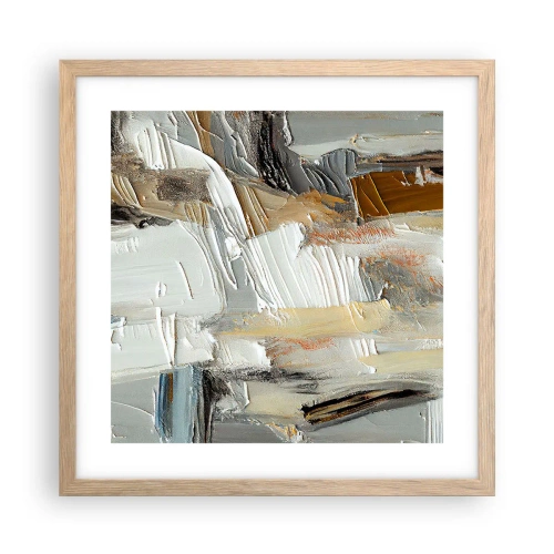 Affisch i ram av ljusek - Färgstarka lager på lager - 40x40 cm