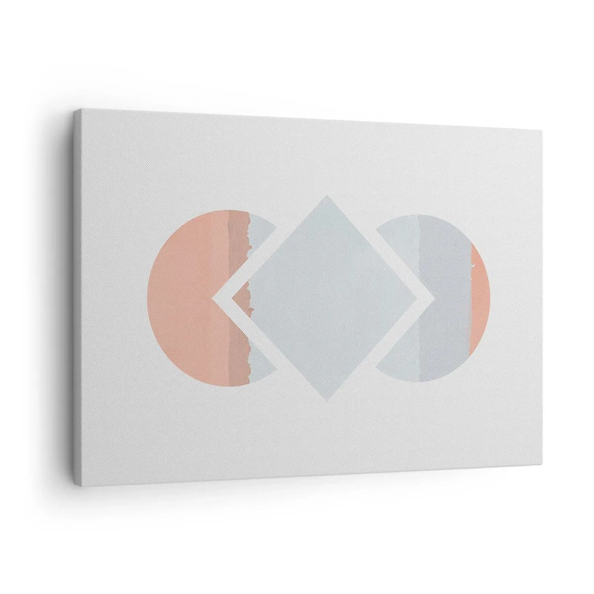Canvastavla - Bild på duk - En minimalistisk målning med geometriska former - 70x50cm - Situationen är klar - Modern väggdekoration för vardagsrum och sovrum ARTTOR