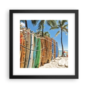 Affisch i svart ram - Solig lek - 30x30 cm