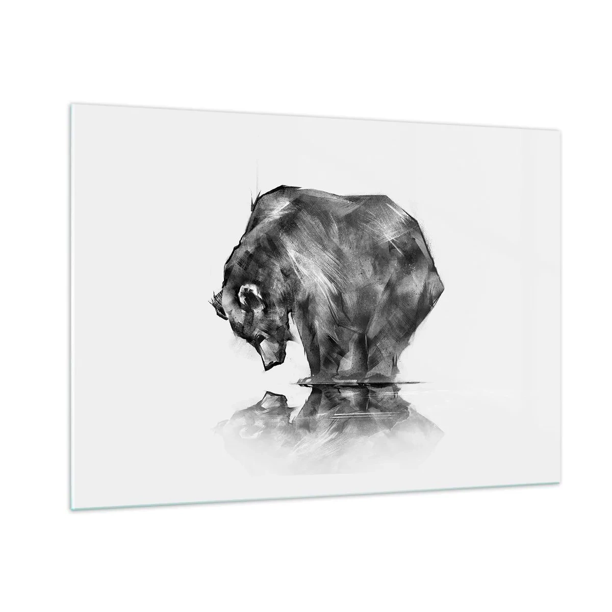 Glastavla - Bild på glas - Roligt att se någon närstående - 100x70 cm