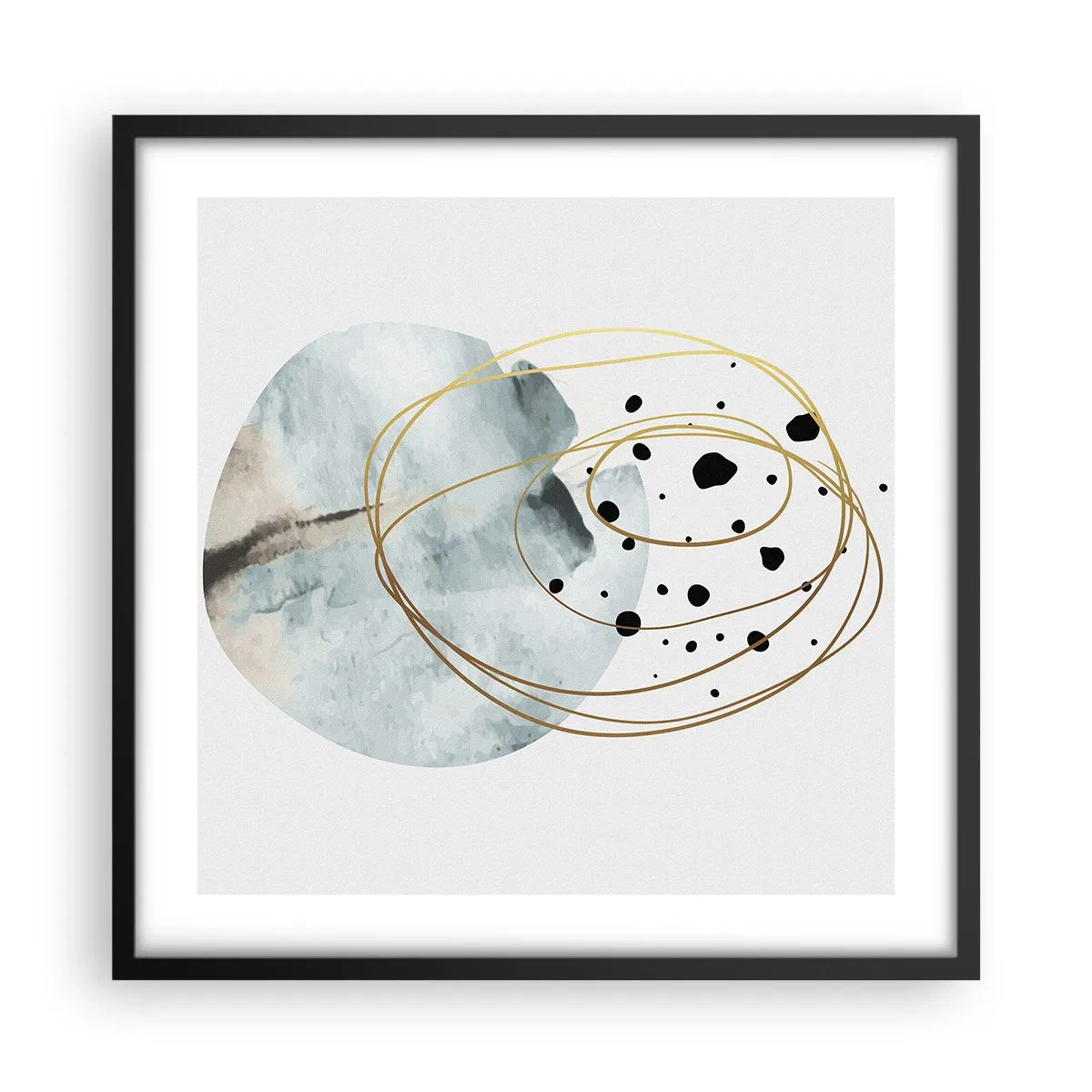 Affisch i svart ram - I rummets famn - 50x50 cm