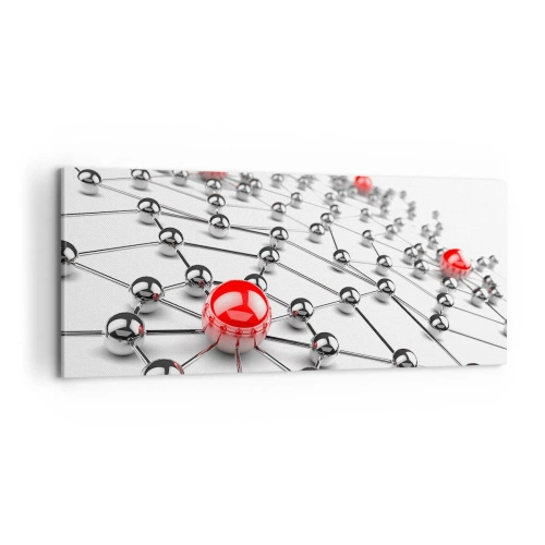 Canvastavla - Bild på duk - Silvernät - 100x40 cm