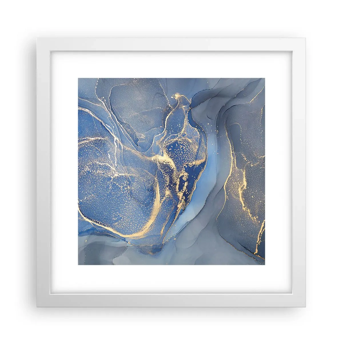 Affisch i vit ram - Gulddamm - 30x30 cm