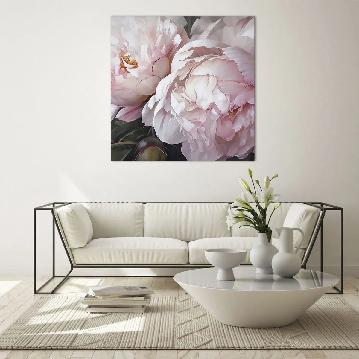 Glastavla - Bild på glas - Fast i blomning - 30x30 cm