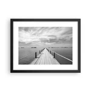 Affisch i svart ram - Kanske en resa... - 40x30 cm