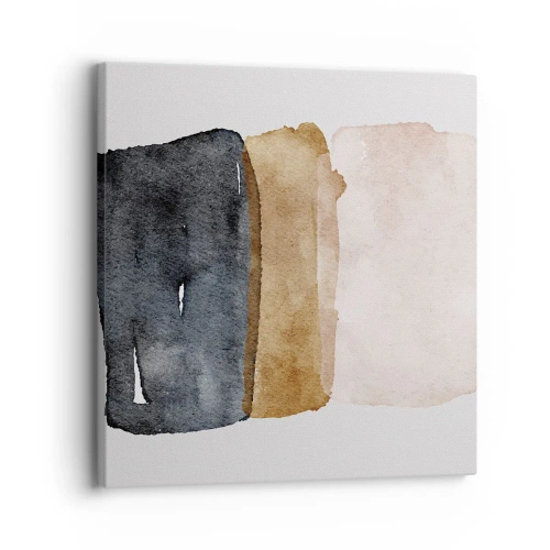 Canvastavla - Bild på duk - Komposition av jordens färger - 30x30 cm