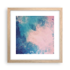 Affisch i ram av ljusek - Blåa famnar - 30x30 cm