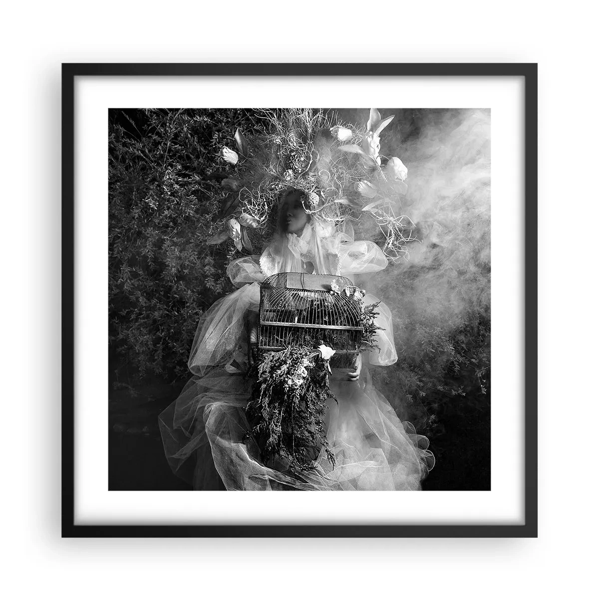 Affisch i svart ram - Bara Moder - Natur - 50x50 cm
