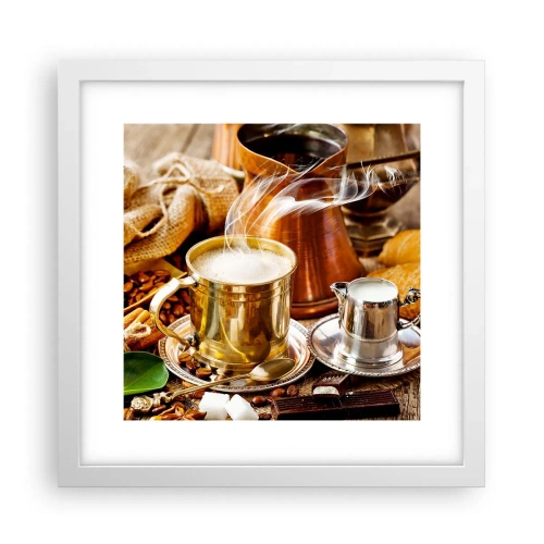 Affisch i vit ram - Ha en trevlig dag! - 30x30 cm