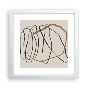 Affisch i vit ram - Komposition: besittande dans - 30x30 cm