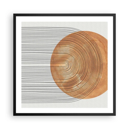 Affisch i svart ram - En solig komposition - 60x60 cm