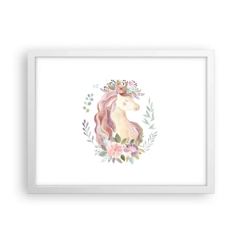 Affisch i vit ram - En inbjudan till sagornas värld - 40x30 cm