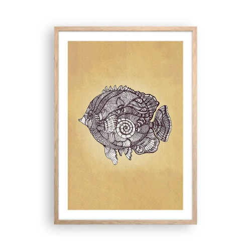 Affisch i ram av ljusek - Från ett hav av ornament - 50x70 cm