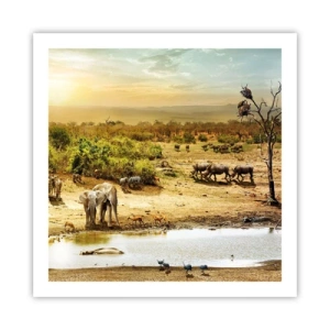 Affisch - "Det mynnade en flod från Eden…" - 60x60 cm