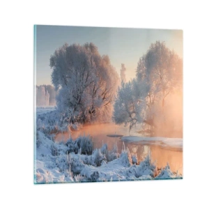 Glastavla - Bild på glas - Allt glittrar i solens kristall - 50x50 cm