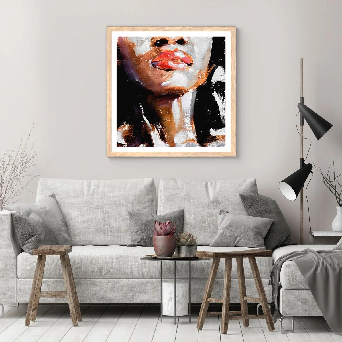 Affisch i ram av ljusek - Stolthet utan fördomar - 50x50 cm