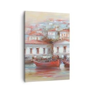 Canvastavla - Bild på duk - Lycklig stad - 50x70 cm