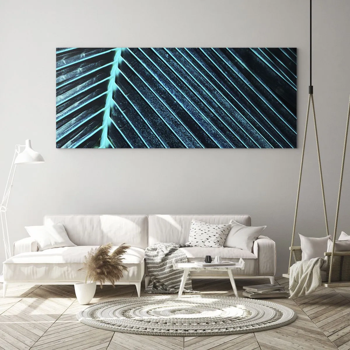 Glastavla - Bild på glas - Grön textur - 120x50 cm