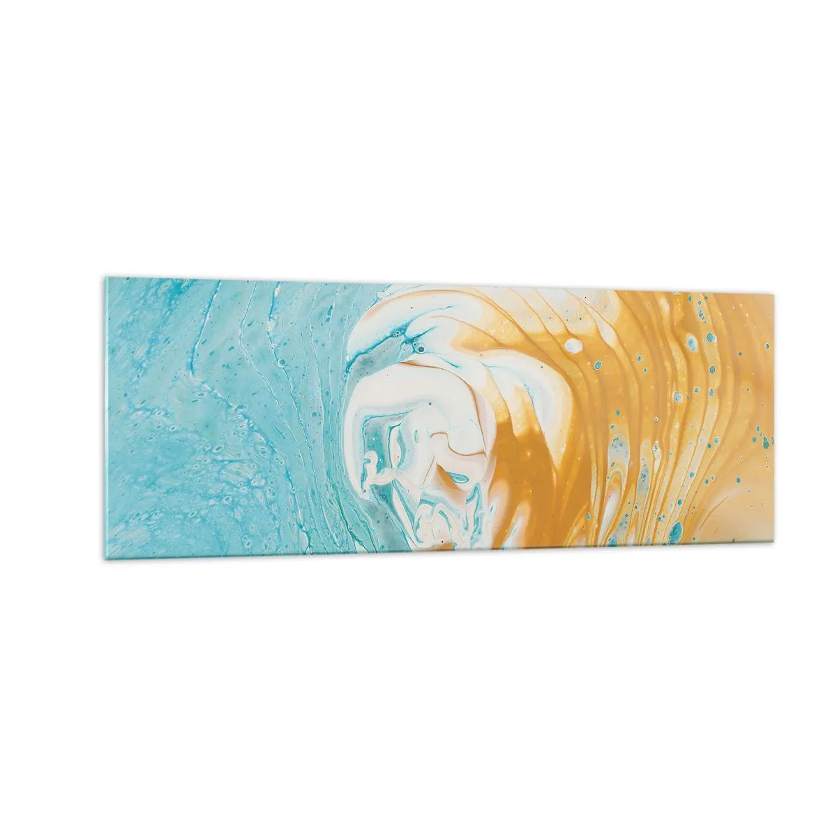 Glastavla - Bild på glas - Pastellfärgad virvel - 140x50 cm