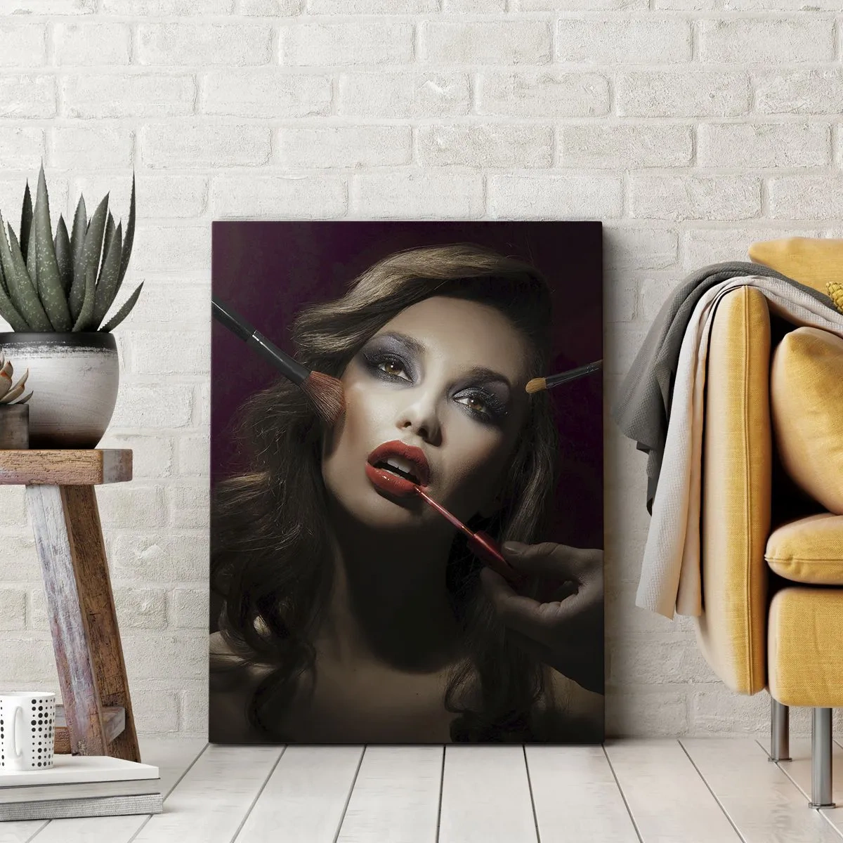 Canvastavla - Bild på duk - Skönhet försänkt i sina drömmar - 80x120 cm