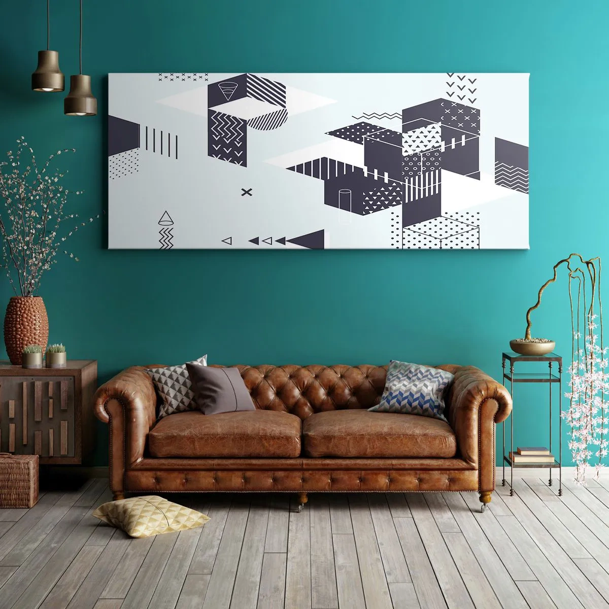 Canvastavla - Bild på duk - I matematikerns själ - 120x50 cm
